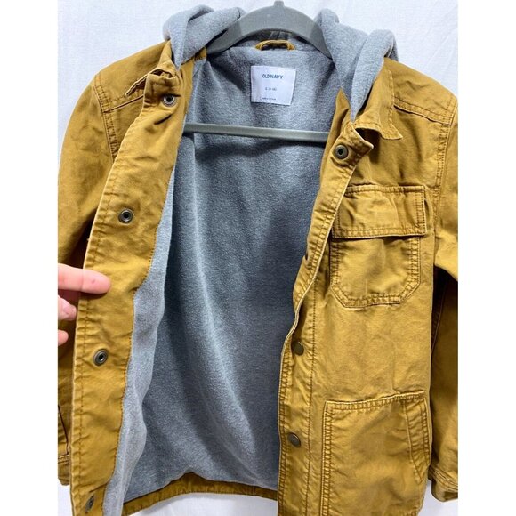 Old Navy Work Wear Canvas Chore Barn Utility Jacket Lined Fleece Youth XL 14-16 - Picture 7 of 9